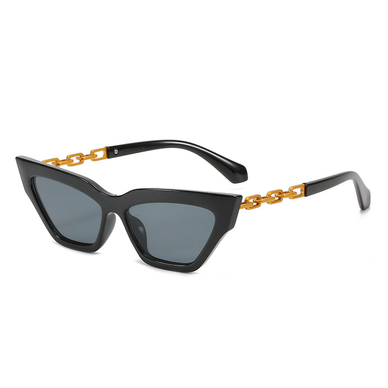 Cat-Eye Chain Sunglasses