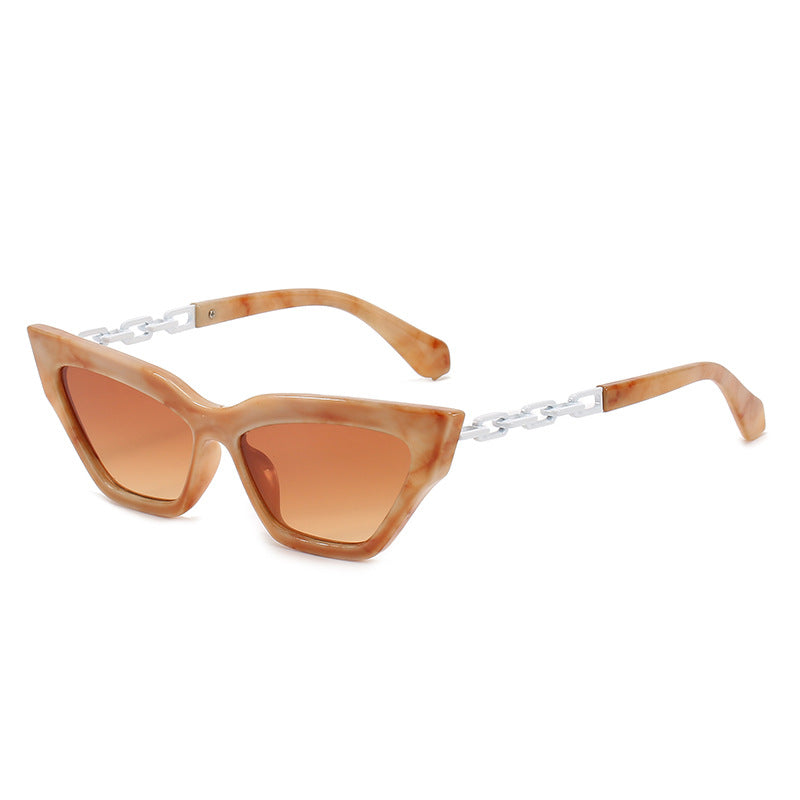 Cat-Eye Chain Sunglasses