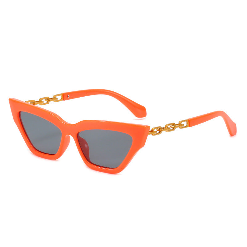 Cat-Eye Chain Sunglasses