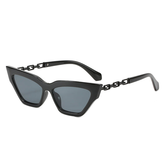 Cat-Eye Chain Sunglasses