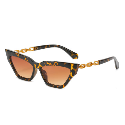 Cat-Eye Chain Sunglasses