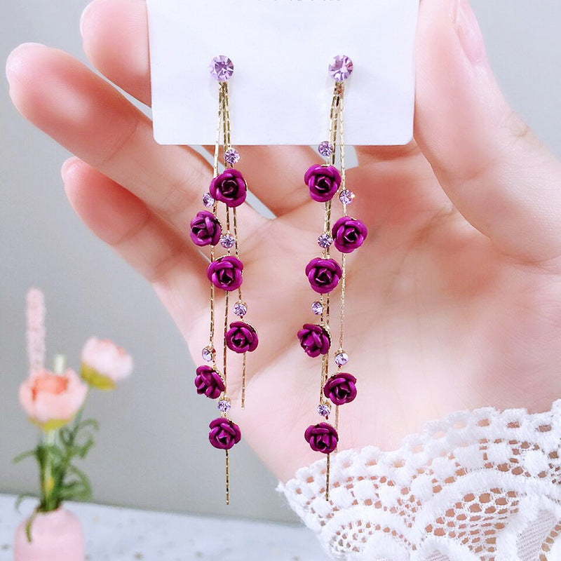 Flower Long Earrings