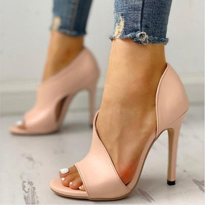 Fish Mouth Sandals Stiletto High Heels