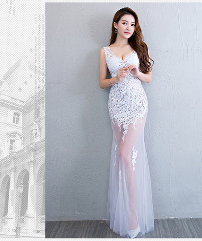 Lace Mermaid Evening Dress