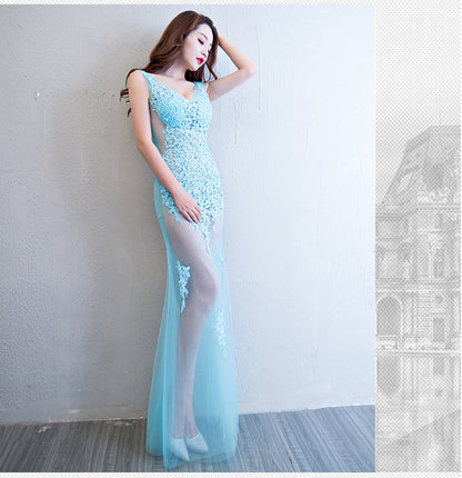 Lace Mermaid Evening Dress