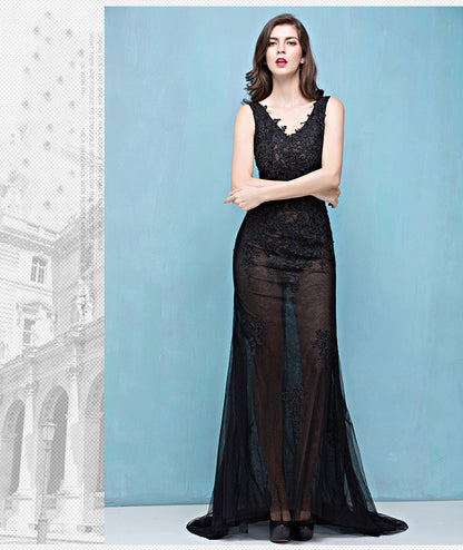 Lace Mermaid Evening Dress