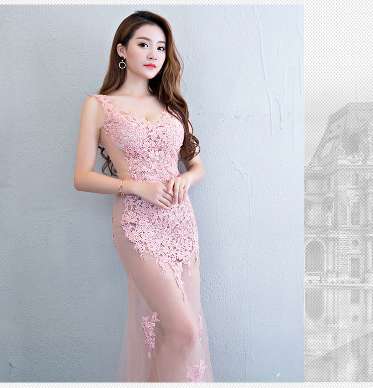 Lace Mermaid Evening Dress