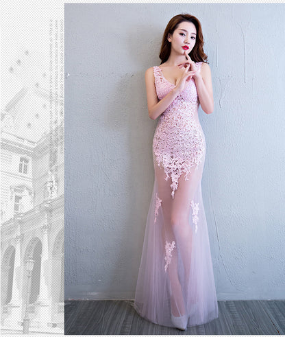 Lace Mermaid Evening Dress