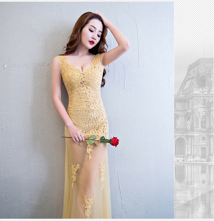 Lace Mermaid Evening Dress