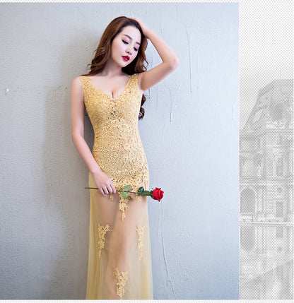 Lace Mermaid Evening Dress