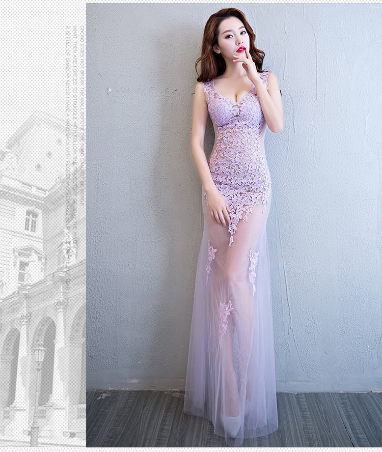 Lace Mermaid Evening Dress