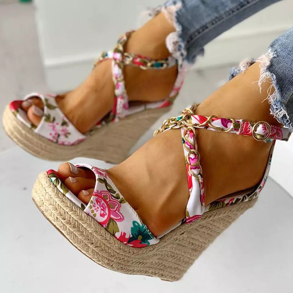 Wedge Heel Women's Shoes Sandals Summer
