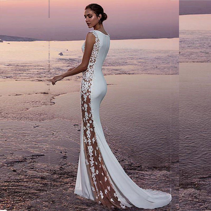 Elegant Fishtail Maxi Party Dress