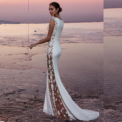 Elegant Fishtail Maxi Party Dress
