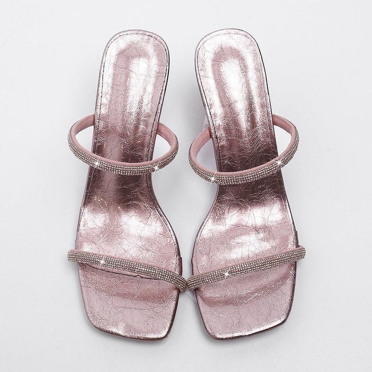 Large Size Transparent Heel Slippers