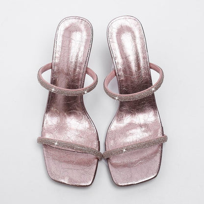 Large Size Transparent Heel Slippers