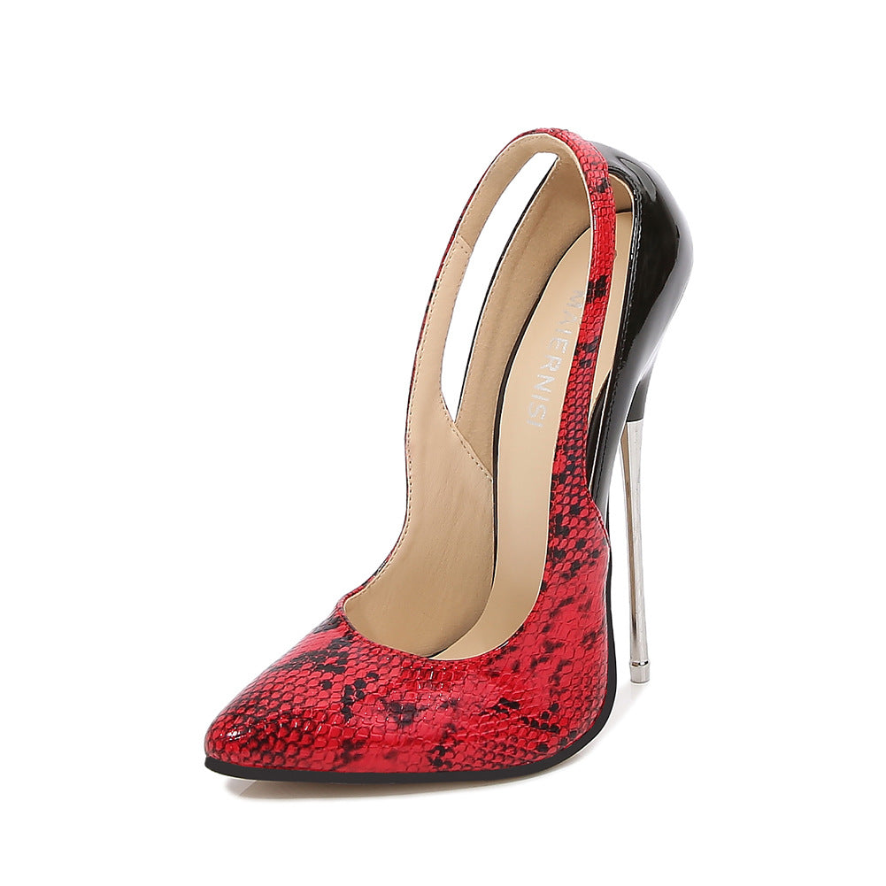Snake Print Stiletto Heels