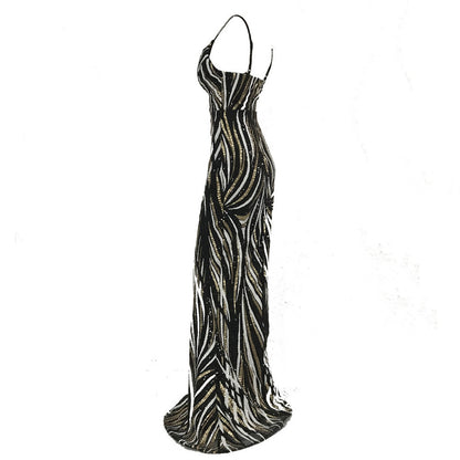 Sequined Mermaid Evening Dress