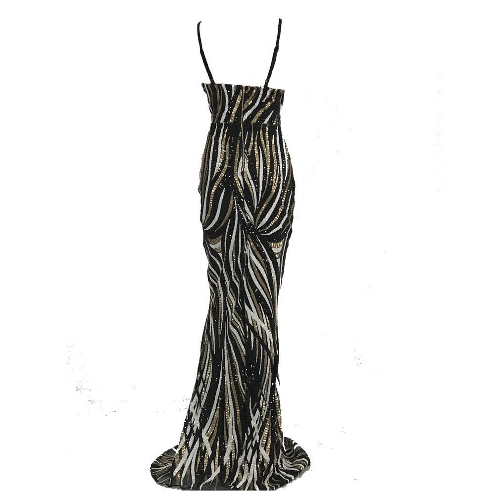 Sequined Mermaid Evening Dress