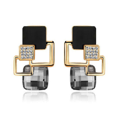 Popular Square Crystal Earrings