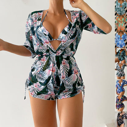 3-Piece V-Neck Swimsuit Set