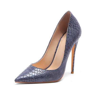 Snake Skin Single Shoes