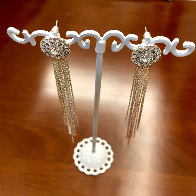 Crystal Tassel Earrings