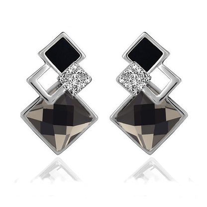Popular Square Crystal Earrings