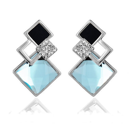 Popular Square Crystal Earrings