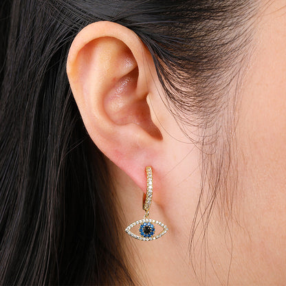 Blue Zircon Earrings