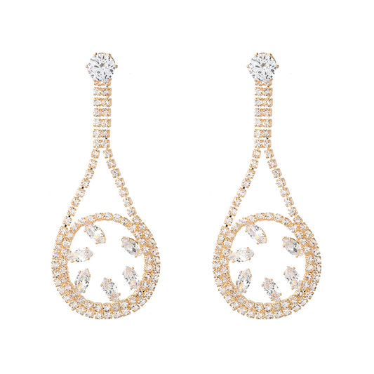 Geometric Rhinestone Earrings