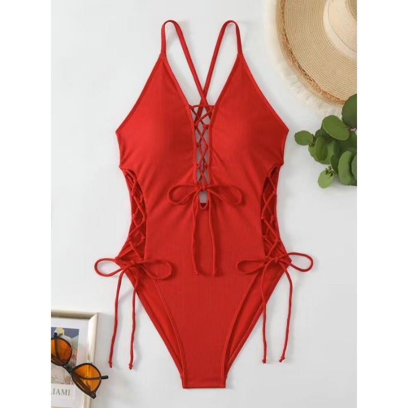 Sexy Backless Siamese Bikini Swimsuit