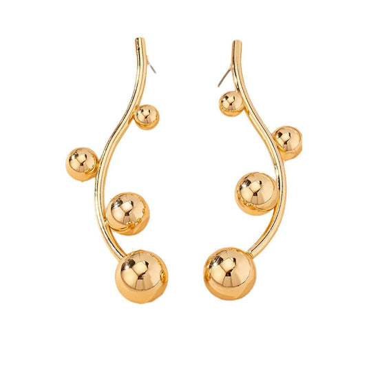 Fashion Popular Size Ball Stud Earrings