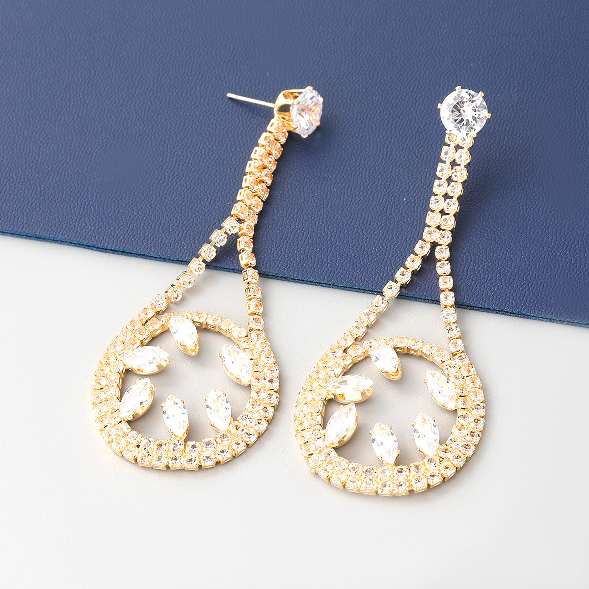Geometric Rhinestone Earrings