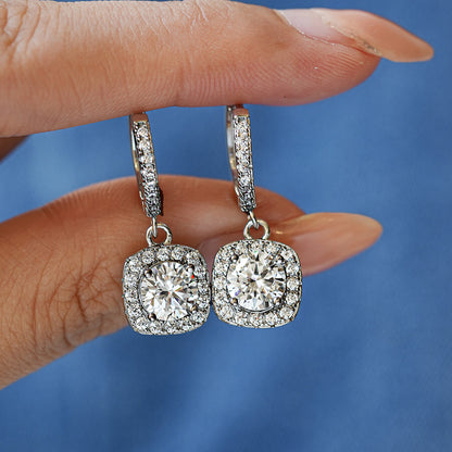 Luxury Square Moissanite Earrings