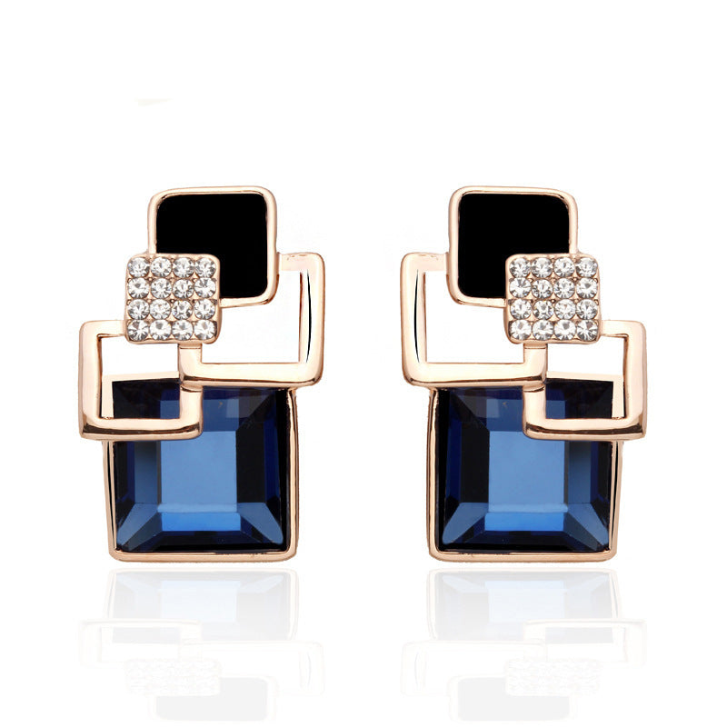 Popular Square Crystal Earrings