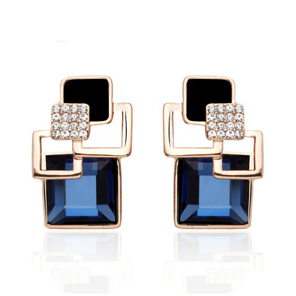 Popular Square Crystal Earrings