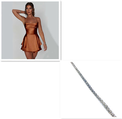 Sexy Suspender Skirt For Women Elegant Slim Strap