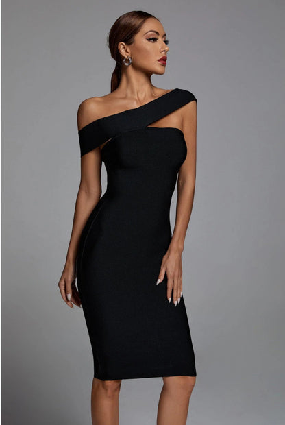 Black Slim Fit Bandage Dress