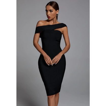 Black Slim Fit Bandage Dress