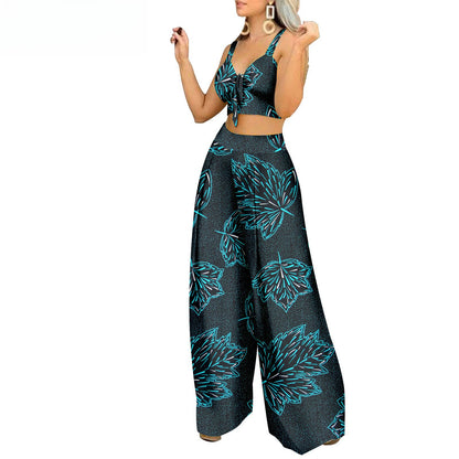 African Ethnic Print Batik Two-piece Suit