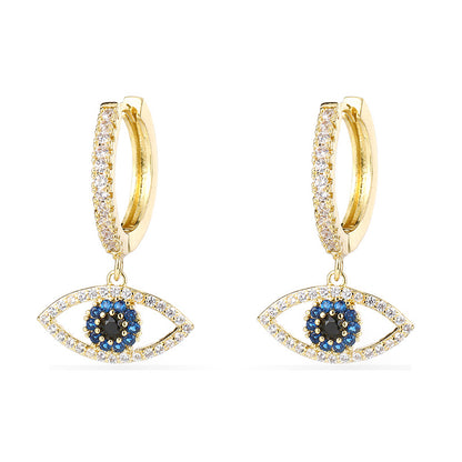 Blue Zircon Earrings