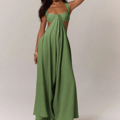 Bohemian Sexy Strapless Backless Jumpsuit Dress