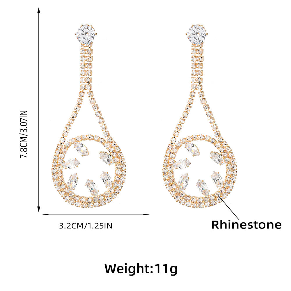 Geometric Rhinestone Earrings