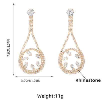 Geometric Rhinestone Earrings
