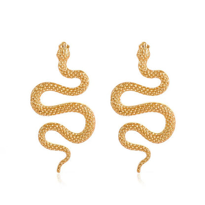 Exaggerated Three-dimensional Snake Earrings