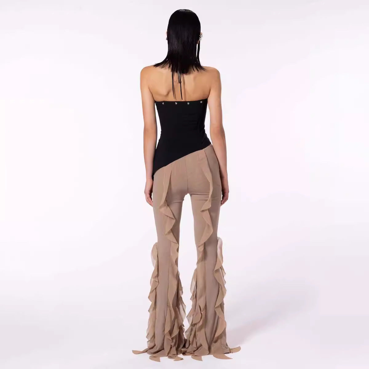 Slim Fit Micro Flared Pants