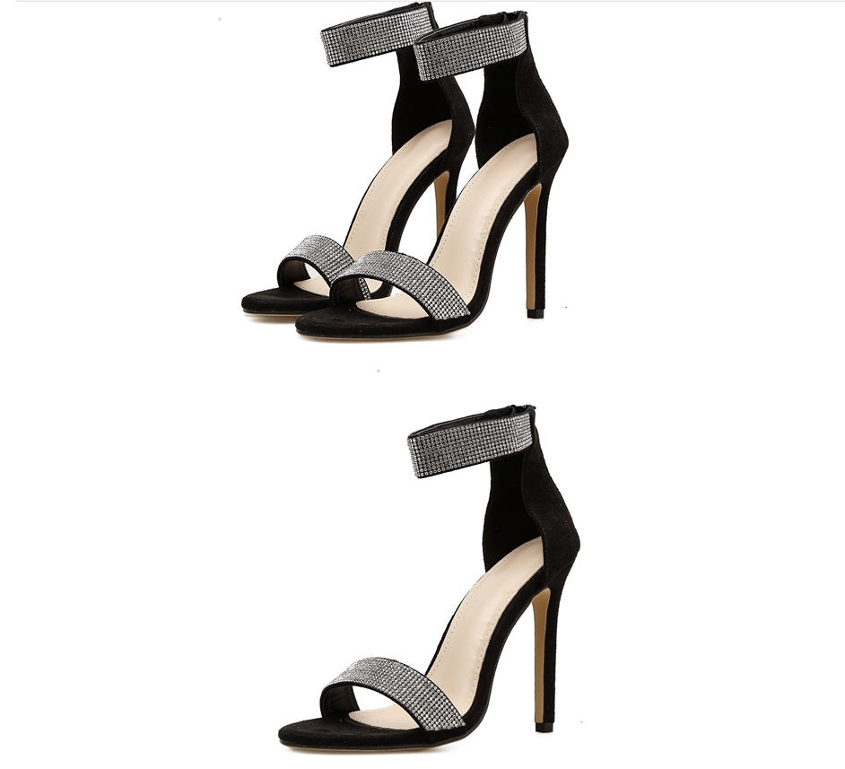 Rhinestone Fish Mouth Heels