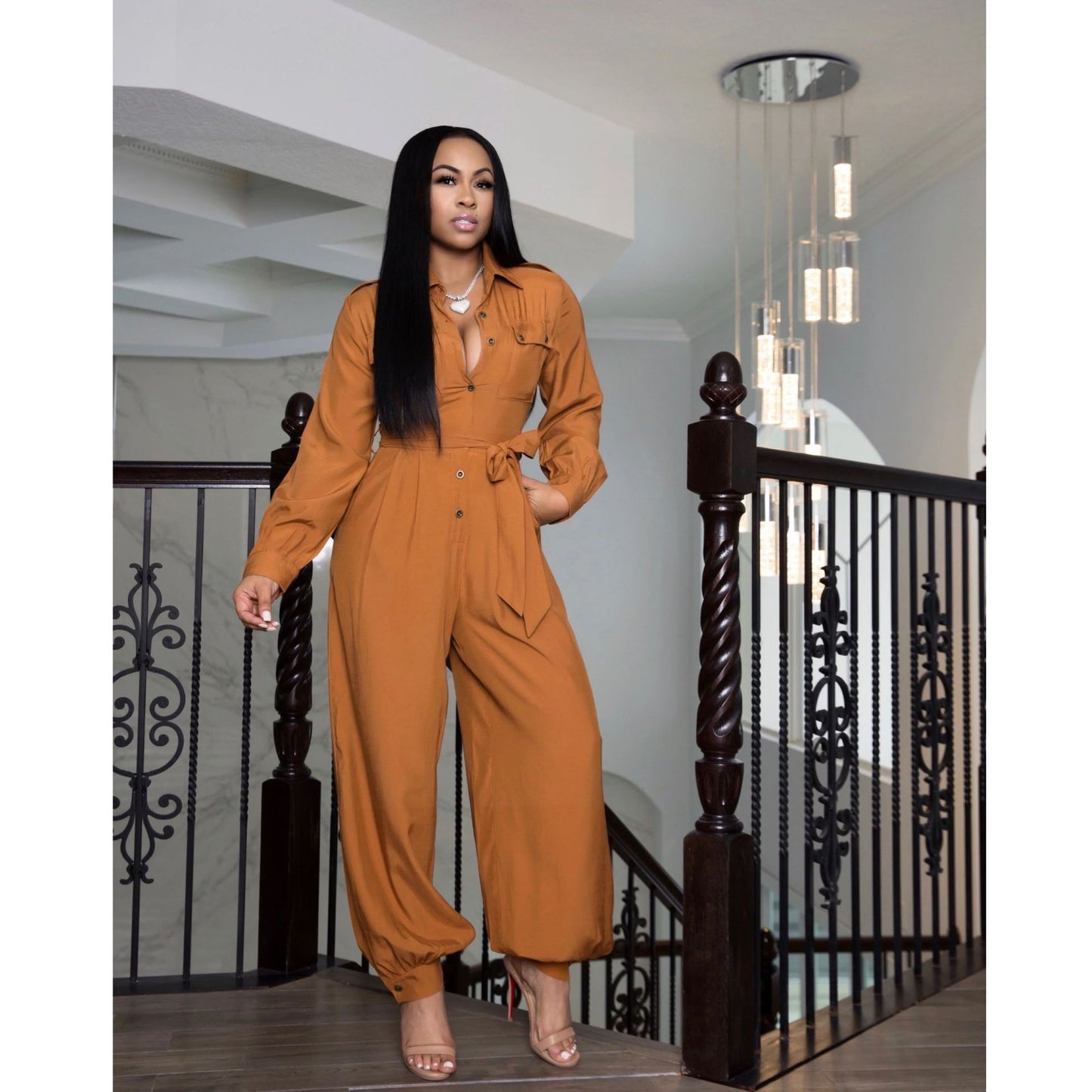 Loose Fit Solid Jumpsuit