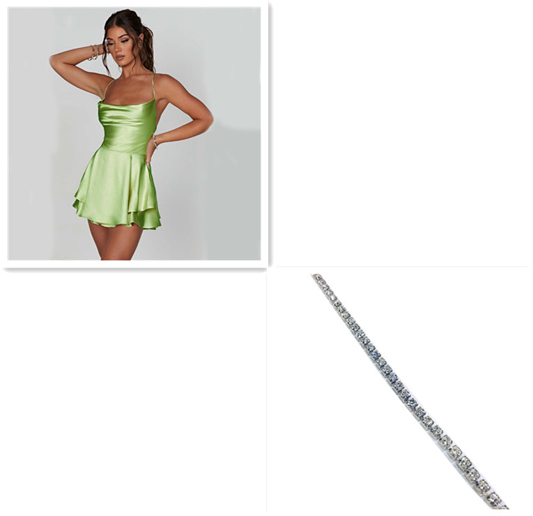 Sexy Suspender Skirt For Women Elegant Slim Strap